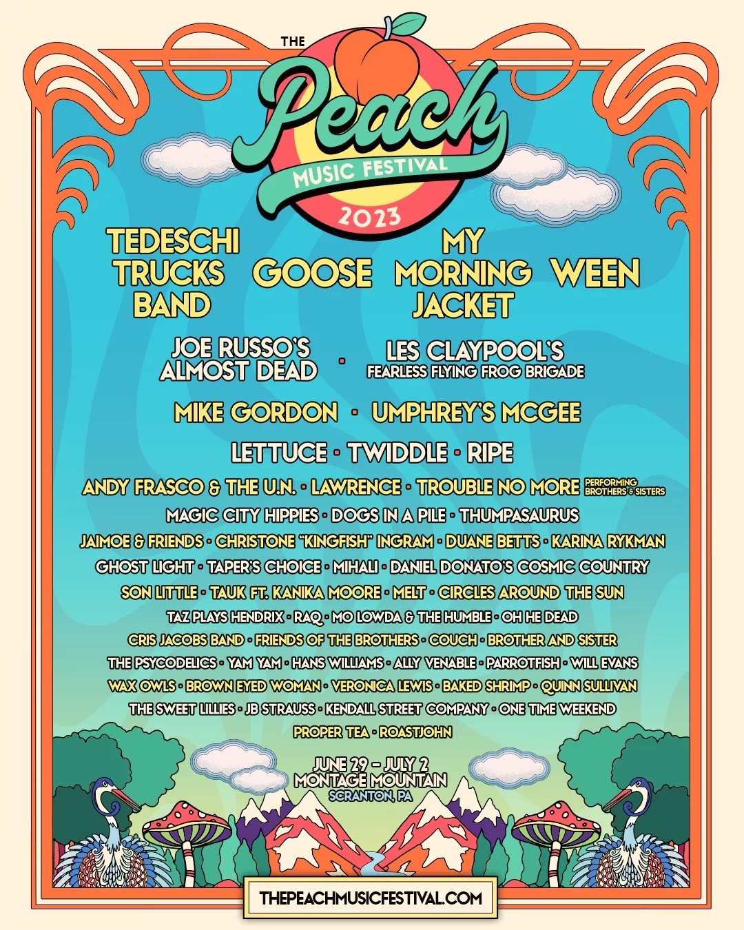 The Peach Music Festival 2023 Lineup Grooveist