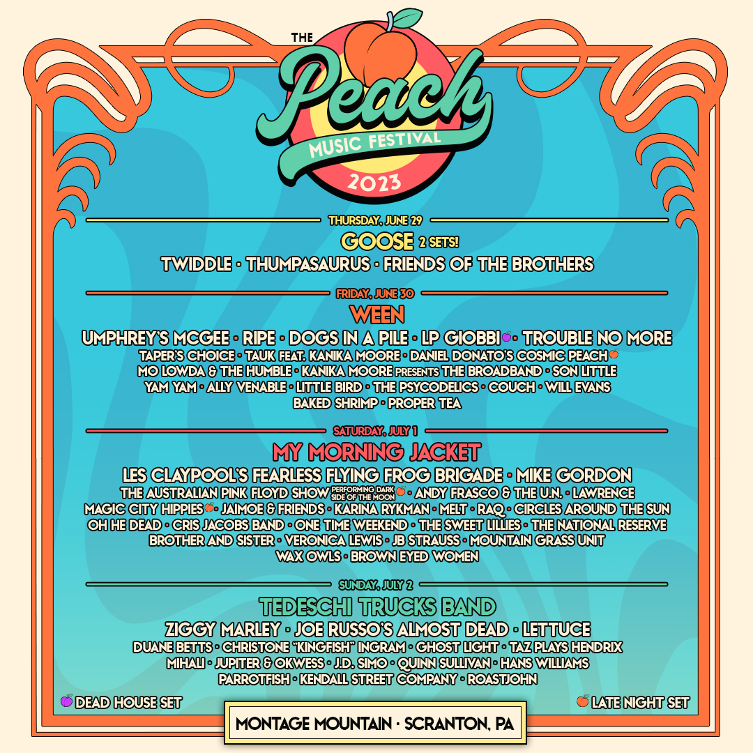 The Peach Music Festival 2023 Lineup | Grooveist