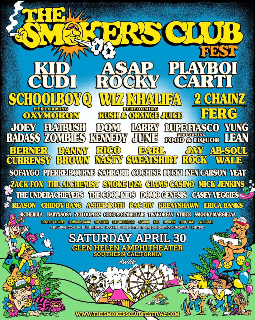 the smokers club fest 2022 lineup poster