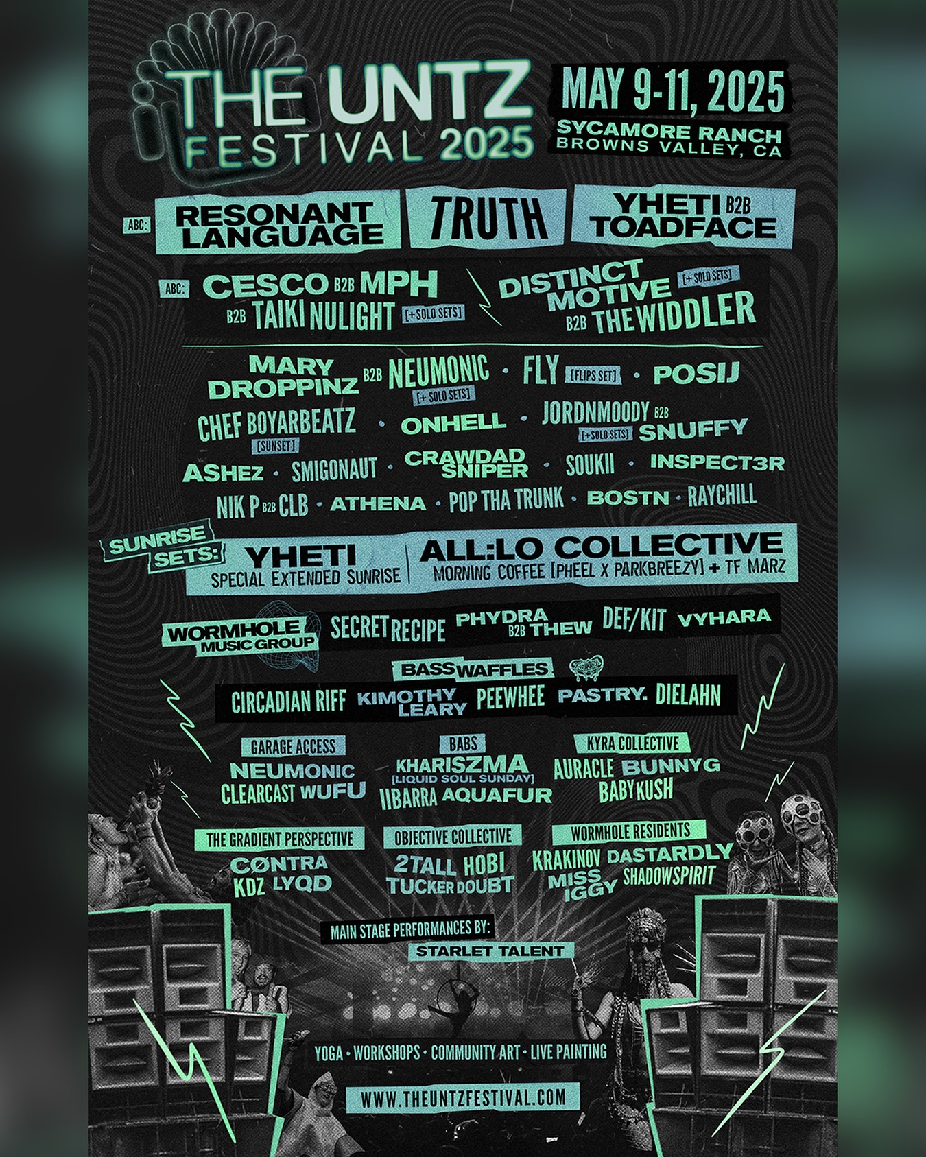 The Untz Festival lineup poster