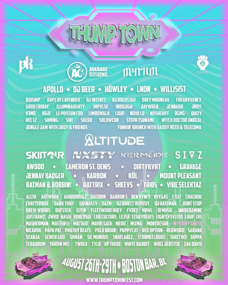 ThumpTown Music Festival 2022 Lineup poster image