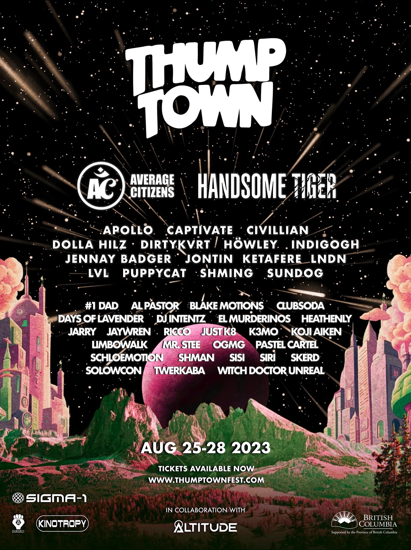 ThumpTown Music Festival 2023 Lineup poster image