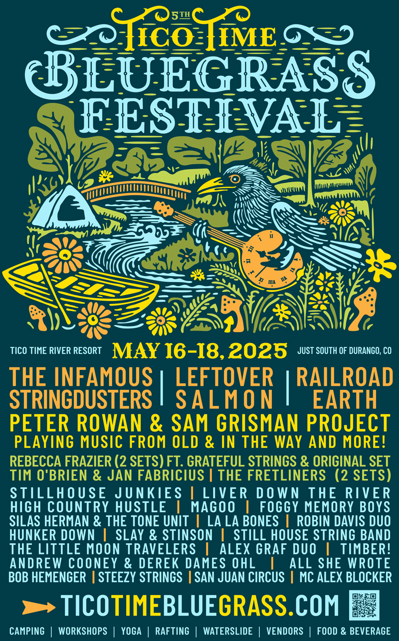 Tico Time Bluegrass Festival lineup poster