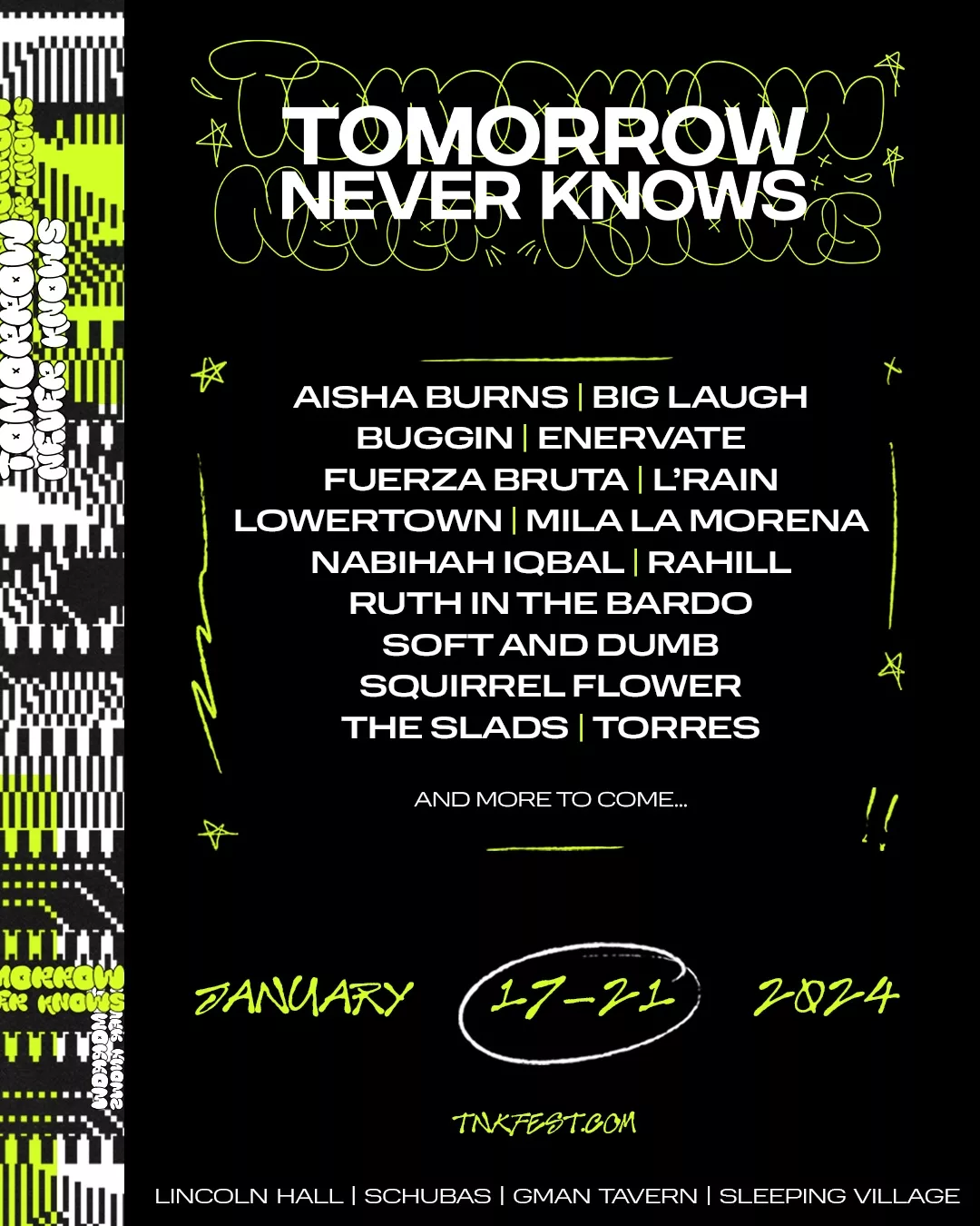 Tomorrow Never Knows 2024 Lineup poster image