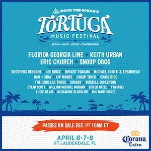 Tortuga Music Festival 2018 Lineup poster image