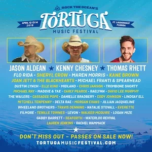 Tortuga Music Festival 2019 Lineup poster image