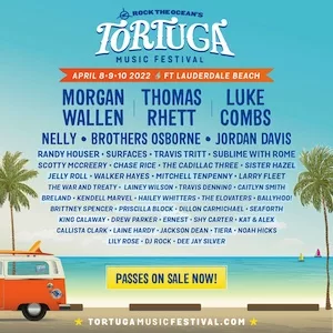 Tortuga Music Festival 2022 Lineup poster image