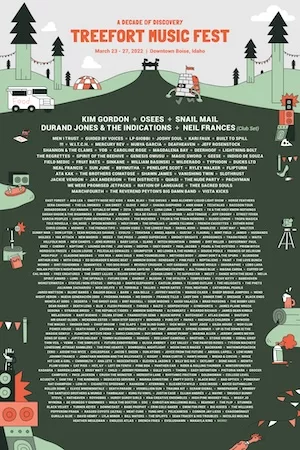 Treefort Music Fest 2022 Lineup poster image