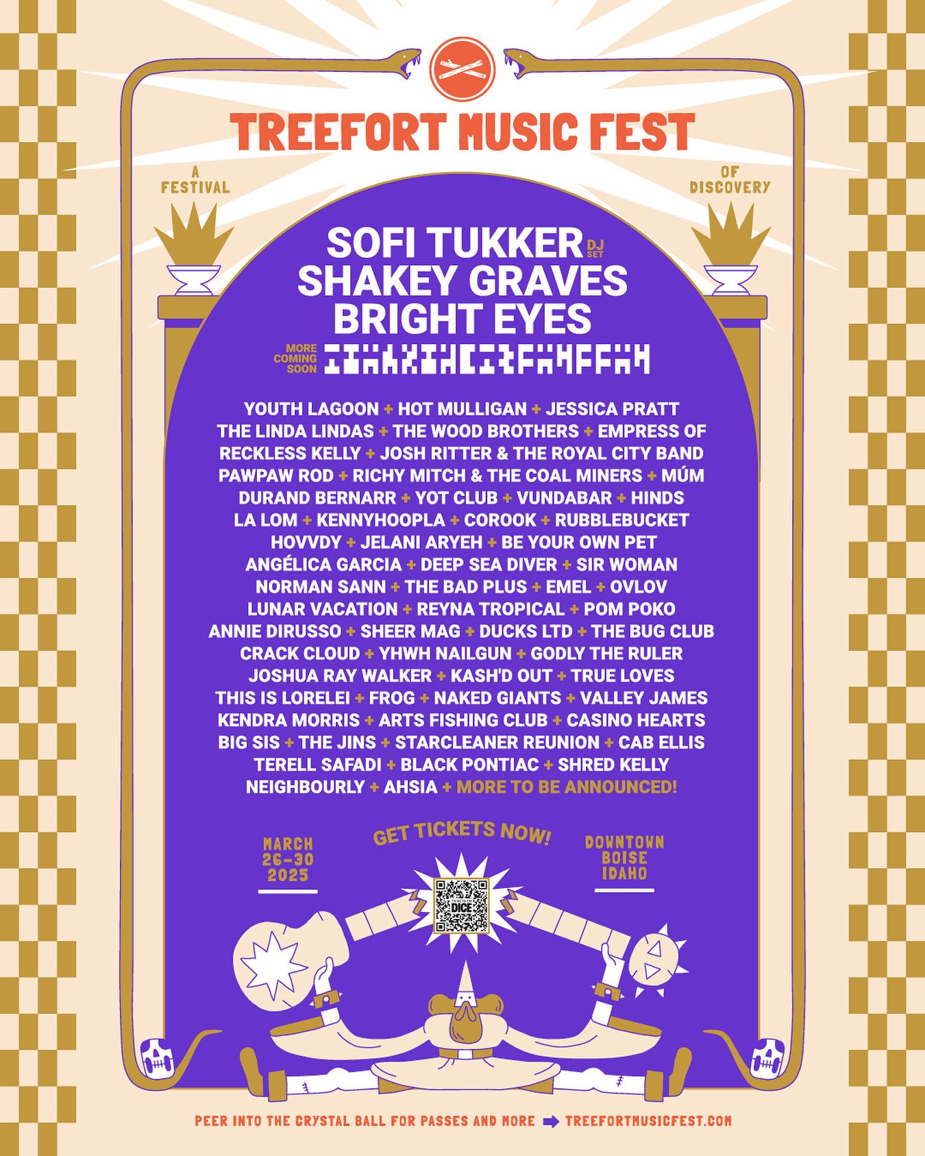 Treefort Music Fest 2025 lineup poster