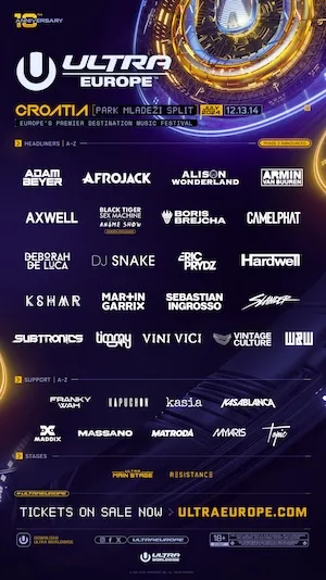 Ultra Europe 2024 Lineup poster image