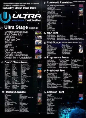 Ultra Music Festival 2002 Lineup poster image