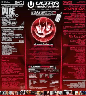 Ultra Music Festival 2007 Lineup poster image