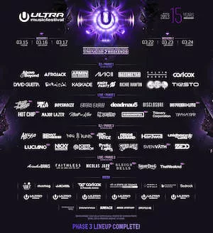 Ultra Music Festival 2013 Lineup poster image