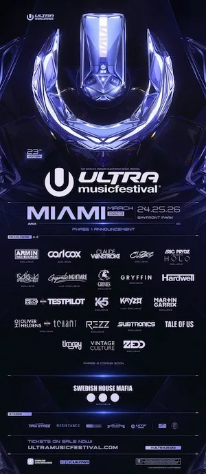 Ultra Music Festival 2023 Lineup poster image