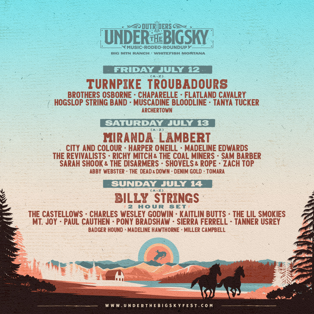 Under the Big Sky Fest 2024 lineup poster