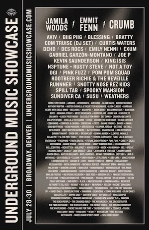 Underground Music Showcase 2023 Lineup poster image