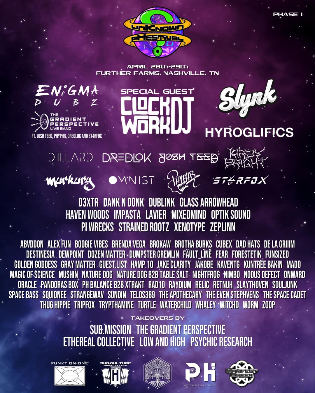 unKnown pHestival 2023 Lineup poster image