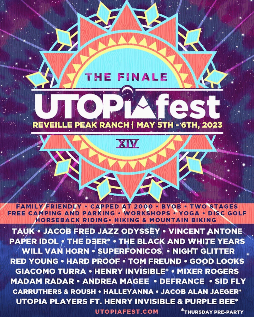 utopiafest 2023 lineup poster