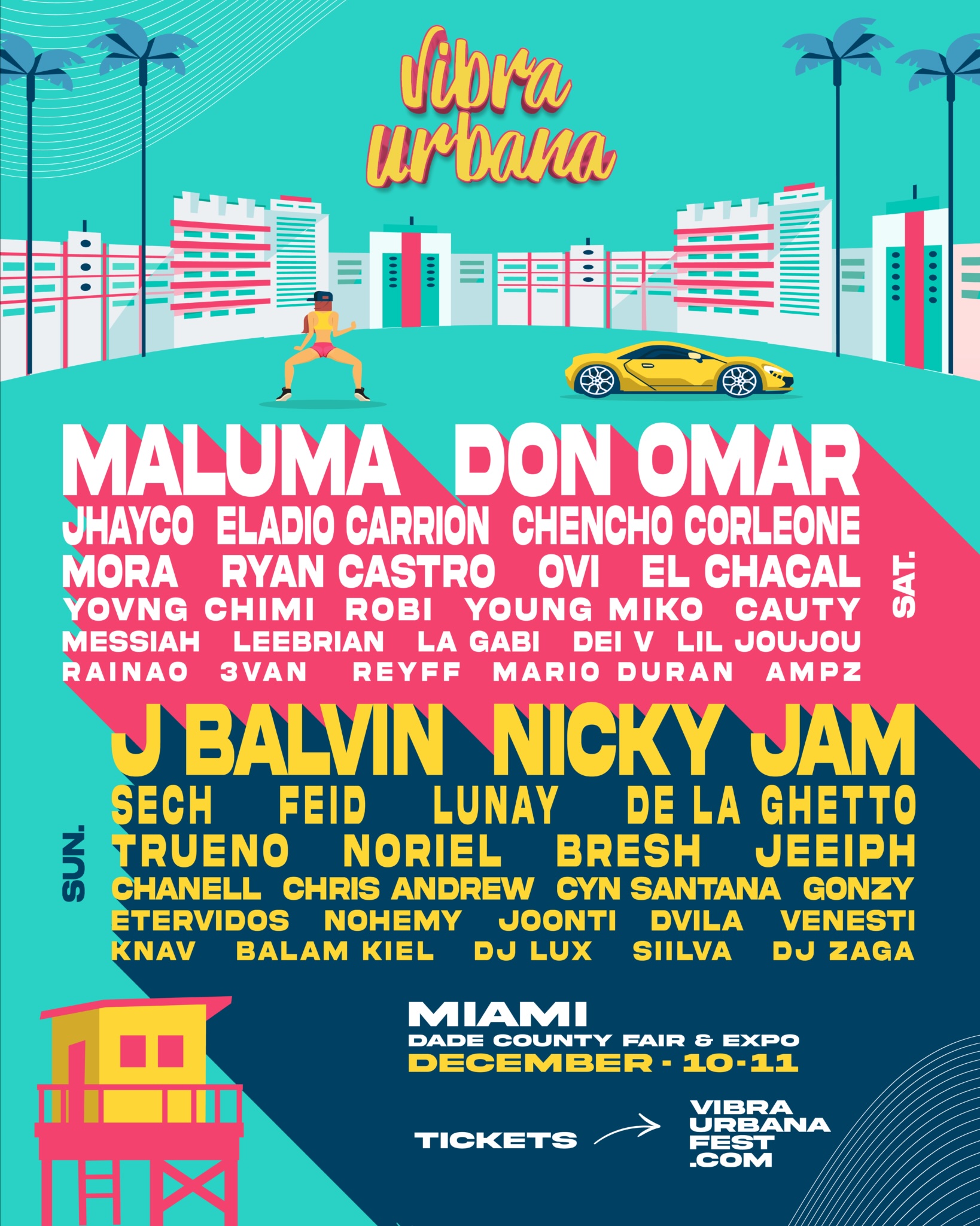 Vibra Urbana Miami 2022 lineup poster