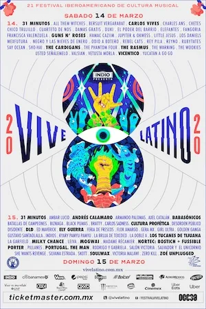 Vive Latino 2020 Lineup poster image