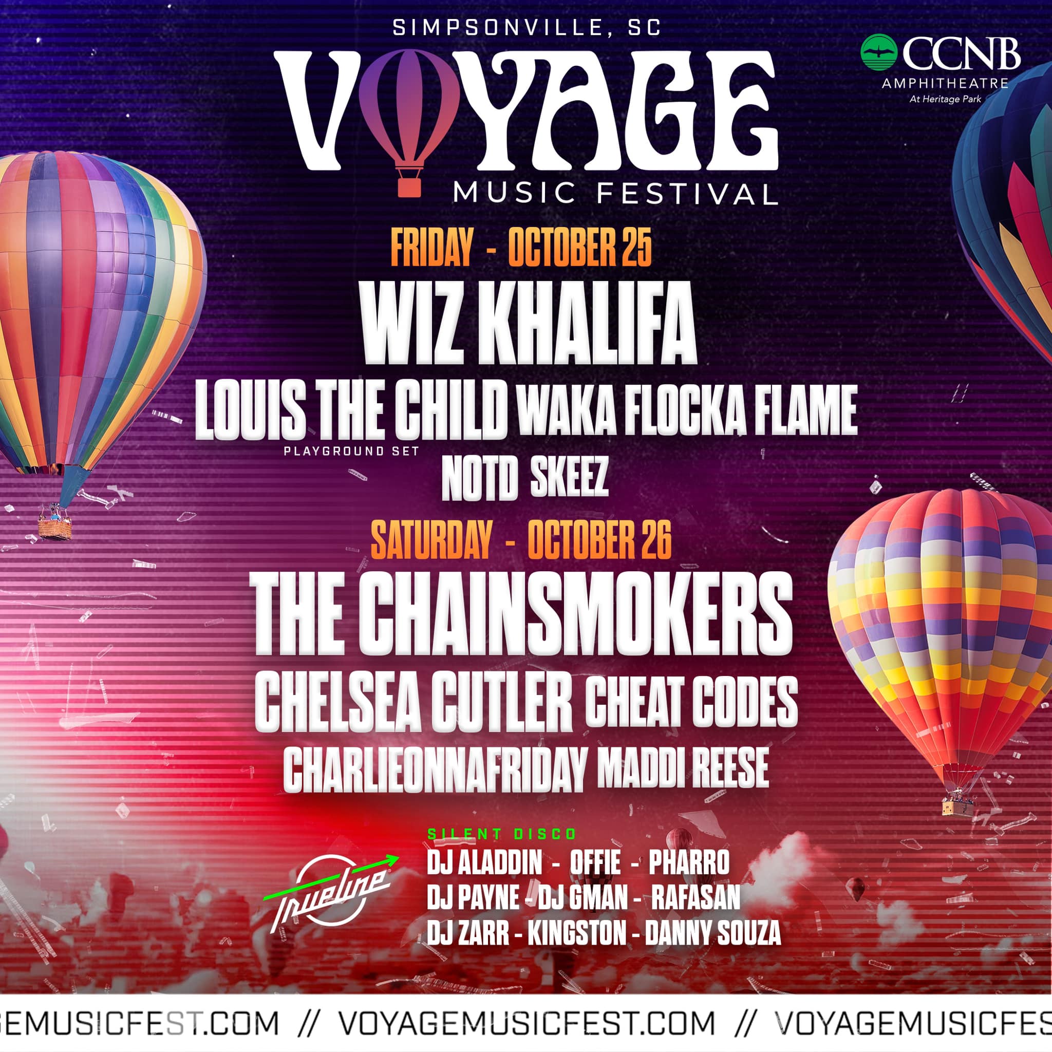 Voyage Music Festival lineup poster