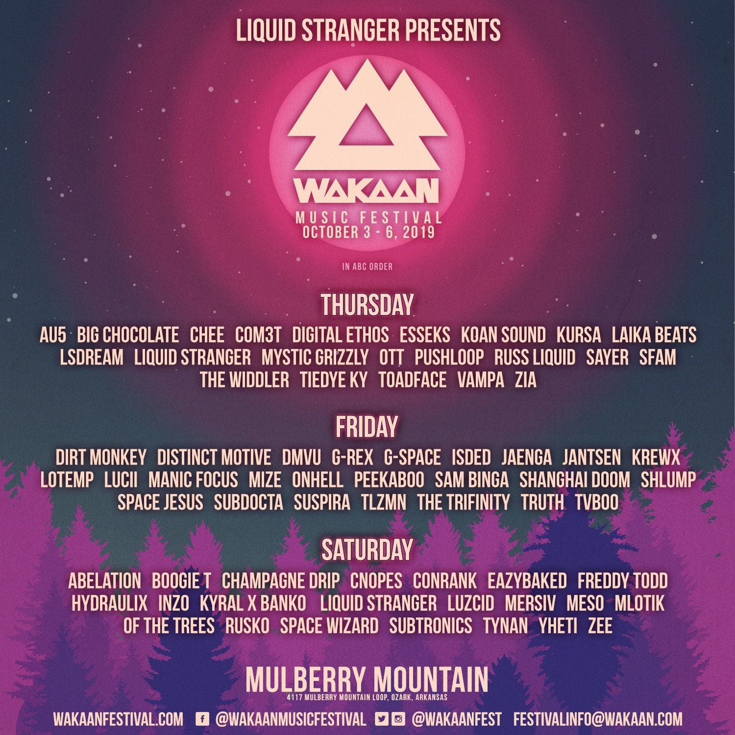 Wakaan Music Festival 2019 Lineup poster image