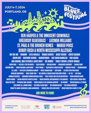 Waterfront Blues Festival 2024 Lineup poster image