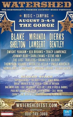 Watershed Festival 2012 Lineup poster image