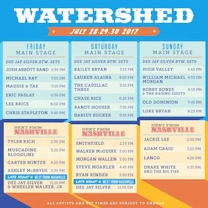 Watershed Festival 2017 Lineup poster image