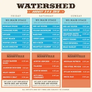 Watershed Festival 2018 Lineup poster image