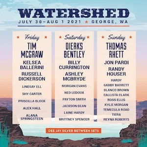 Watershed Festival 2021 Lineup poster image