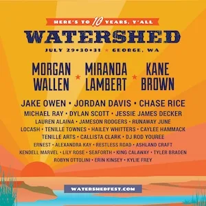 Watershed Festival 2022 Lineup poster image