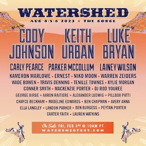 Watershed Festival 2023 Lineup poster image