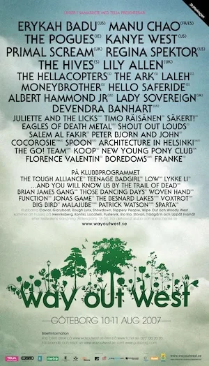 Way Out West 2007 Lineup poster image