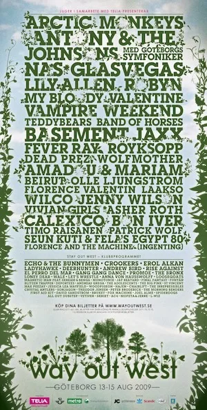 Way Out West 2009 Lineup poster image