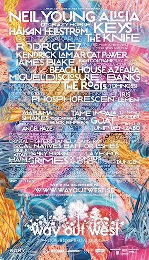 Way Out West 2013 Lineup poster image