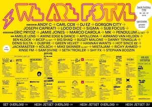 We Are FSTVL 2018 Lineup poster image