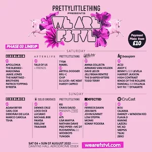 We Are FSTVL 2022 Lineup poster image
