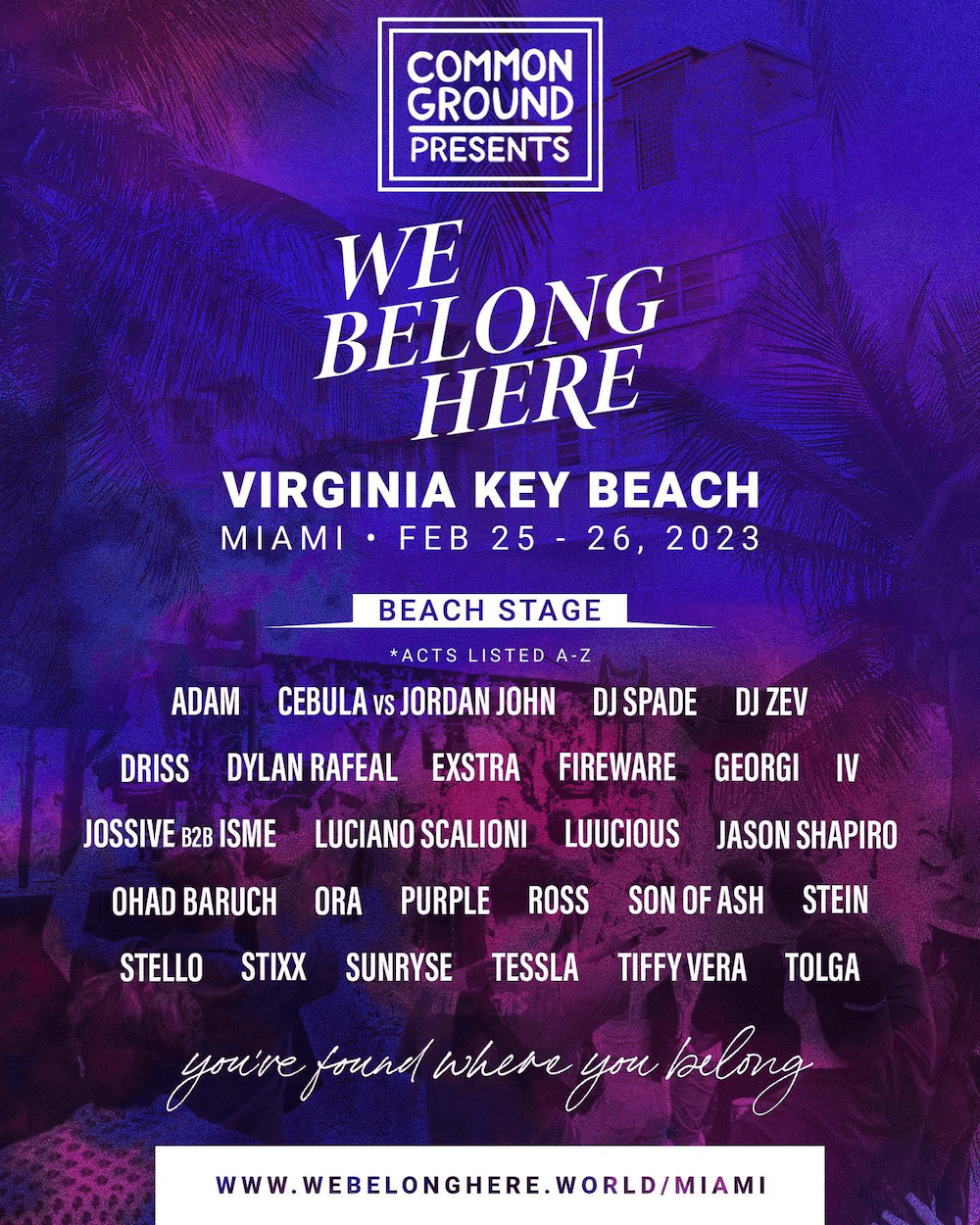 We Belong Here Miami 2023 Lineup Announced