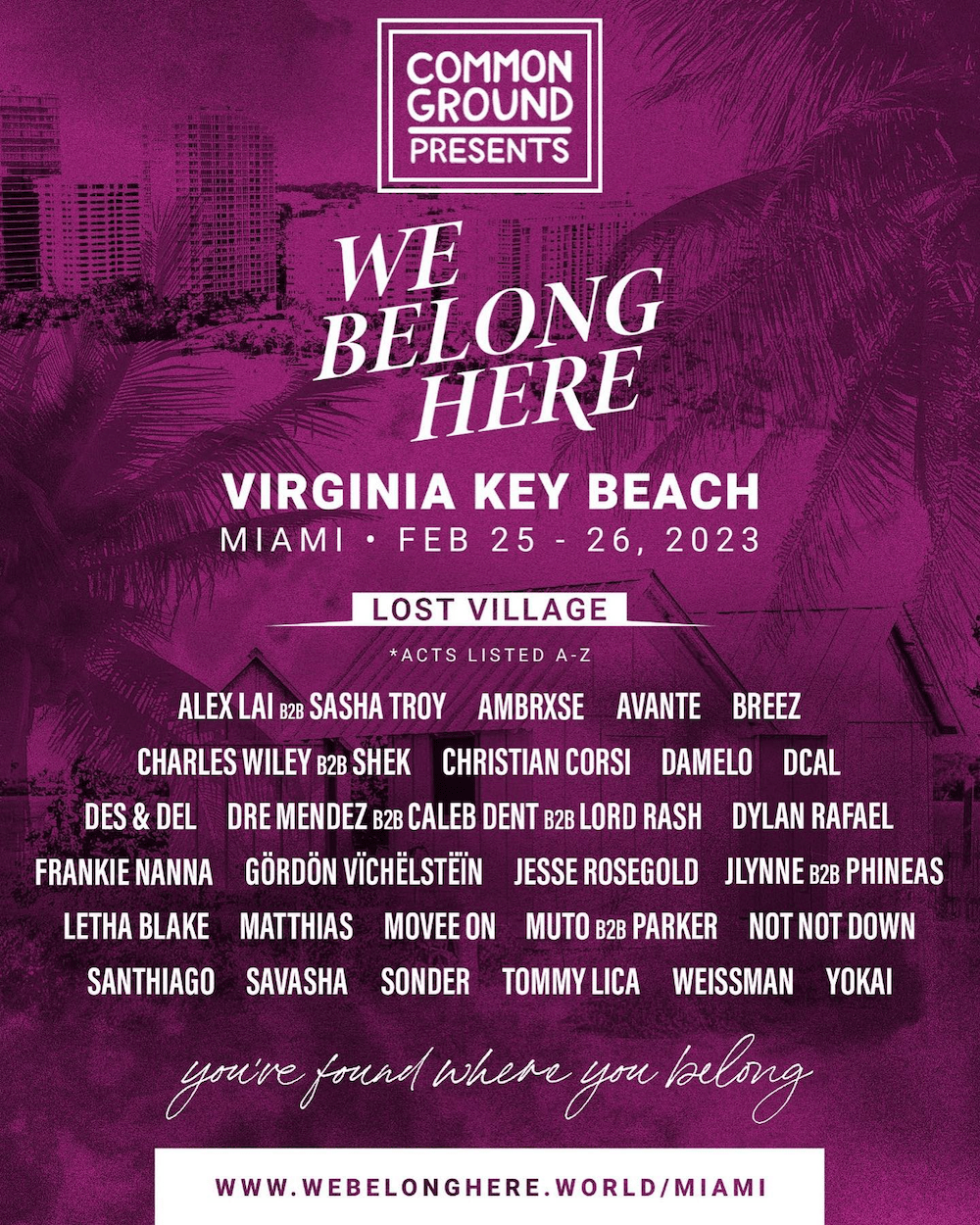 We Belong Here Miami 2023 Lineup Announced Grooveist