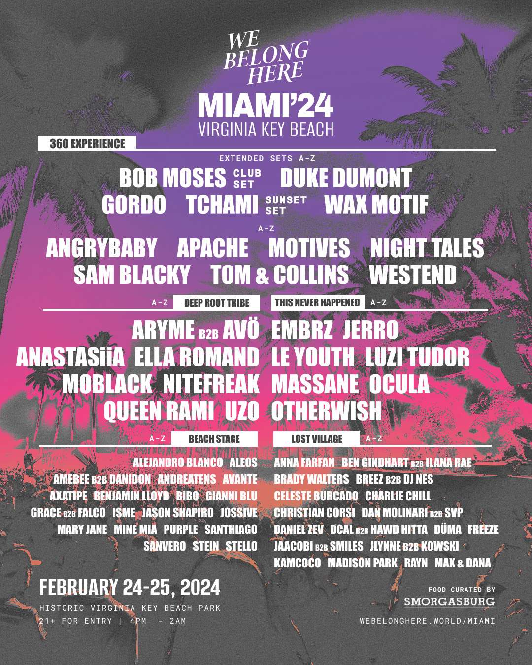 We Belong Here Miami lineup poster