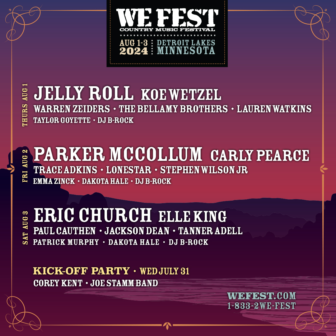 WE Fest Country Music Festival 2024 Lineup Grooveist