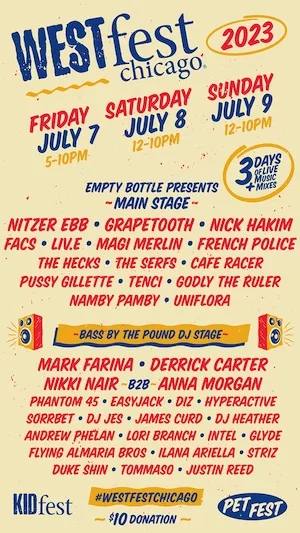 West Fest Chicago 2023 Lineup poster image