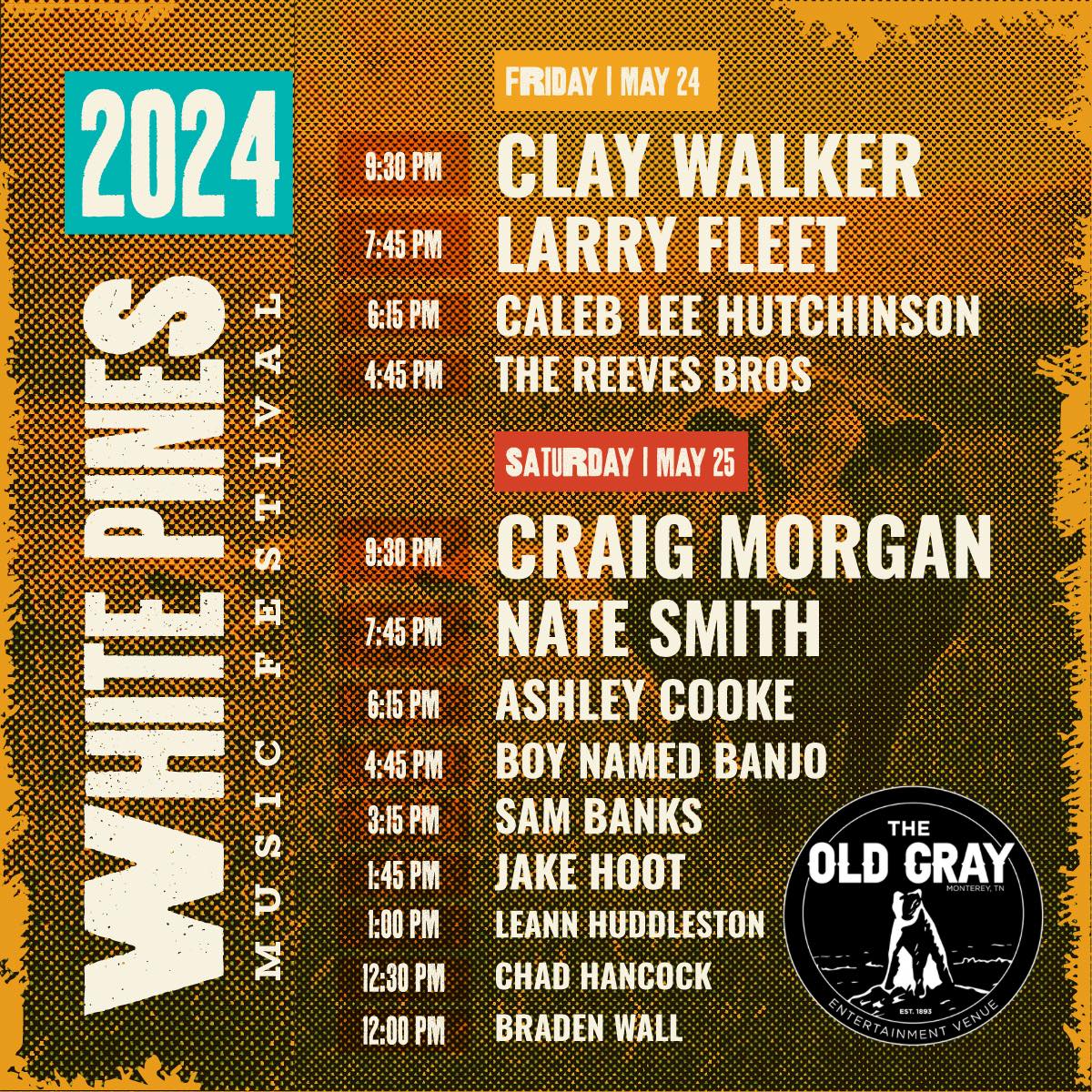 White Pines Music Festival 2024 lineup poster