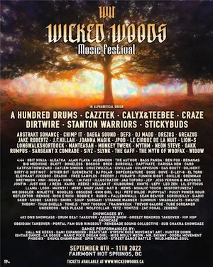 Wicked Woods Music Festival 2022 Lineup poster image