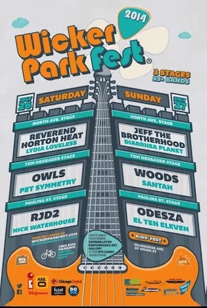 Wicker Park Fest 2014 Lineup poster image