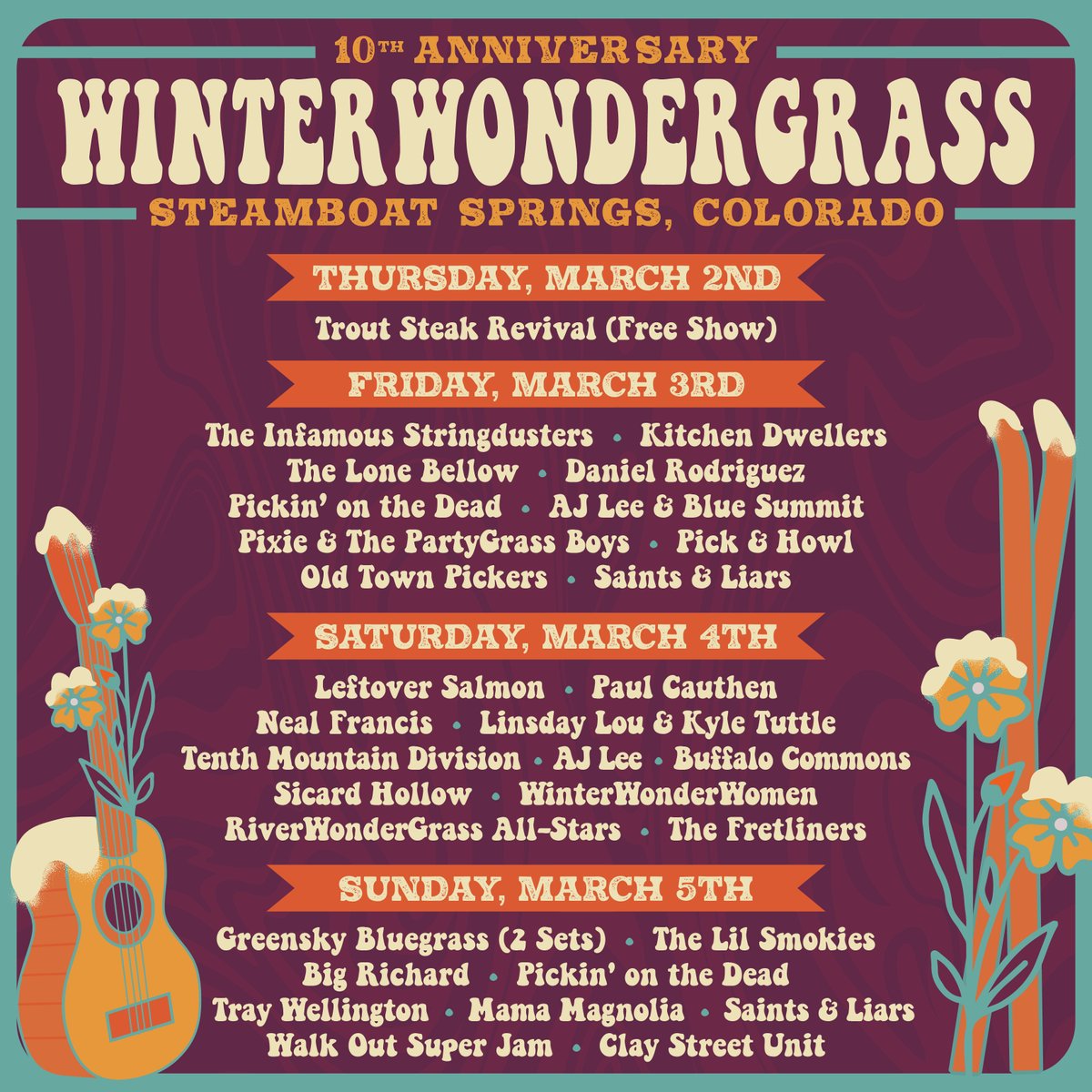 WinterWonderGrass Steamboat 2023 Lineup poster image