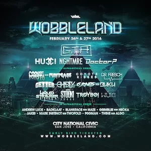 Wobbleland 2016 Lineup poster image