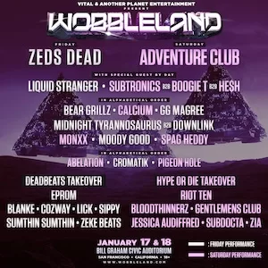Wobbleland 2020 Lineup poster image