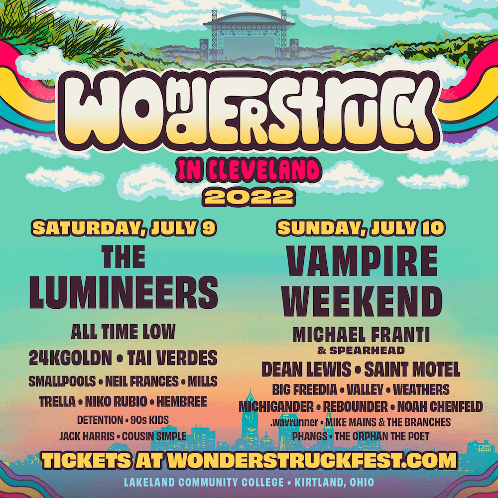 wonderstruck in cleveland 2022 daily lineup poster